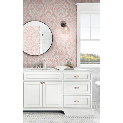 NextWall Cora Damask - Light Pink