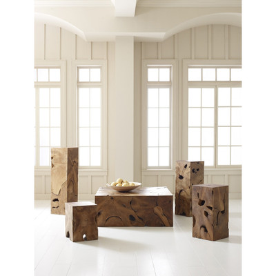 Phillips Collection Teak Slice Pedestal - Square - SM