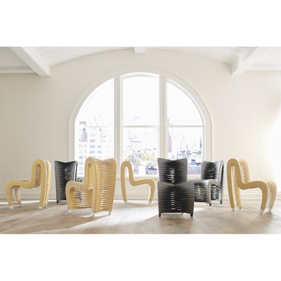 Phillips Collection Seat Belt Dining Chair - Silver - Metallic (Closeout)