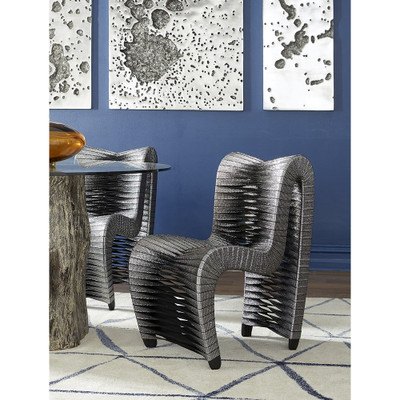 Phillips Collection Seat Belt Dining Chair - Silver - Metallic (Closeout)