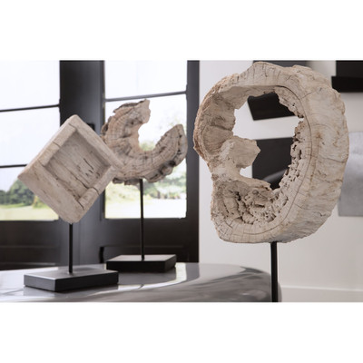 Phillips Collection Eroded Wood Block on Stand - Assorted