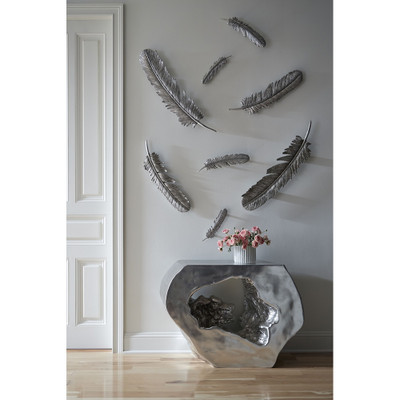 Phillips Collection Plateada Hollow Console - Silver Leaf