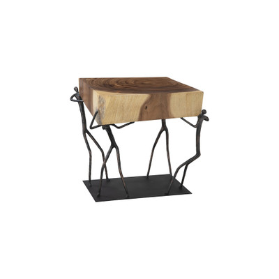 Phillips Collection Atlas Side Table - Chamcha Wood - Metal - Natural