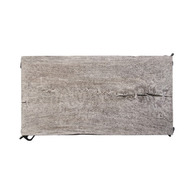 Phillips Collection Atlas Coffee Table - Chamcha Wood - Gray Stone Finish - Metal (Closeout)