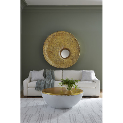 Phillips Collection Broken Egg Coffee Table - White and Gold Leaf
