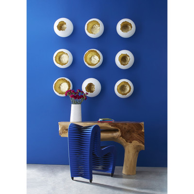 Phillips Collection Broken Egg Wall Art - White and Gold Leaf - Set of 4