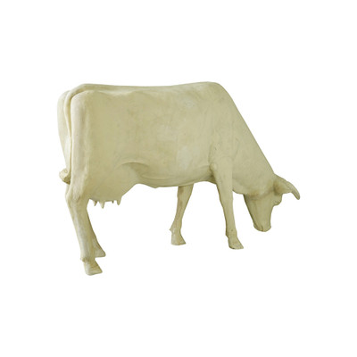 Phillips Collection Life Size Cow - Grazing - Off White