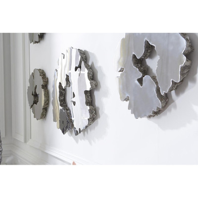 Phillips Collection Lava Slice Wall Art - Resin - Stainless Steel - LG (Closeout)