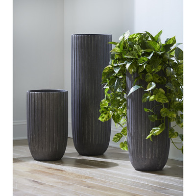 Phillips Collection Fluted Planter - Small - Gray