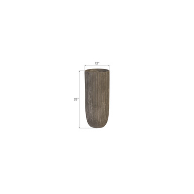 Phillips Collection Fluted Planter - Medium - Gray