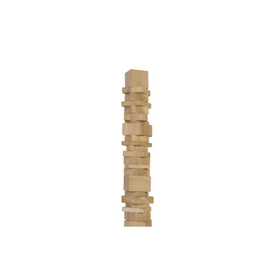 Phillips Collection Stacked Wood Floor Sculptures - Bleached - Set of 3