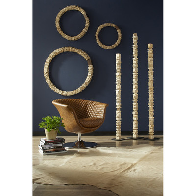 Phillips Collection Stacked Wood Floor Sculptures - Bleached - Set of 3