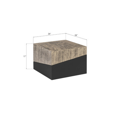 Phillips Collection Geometry Small Coffee Table - Gray Stone