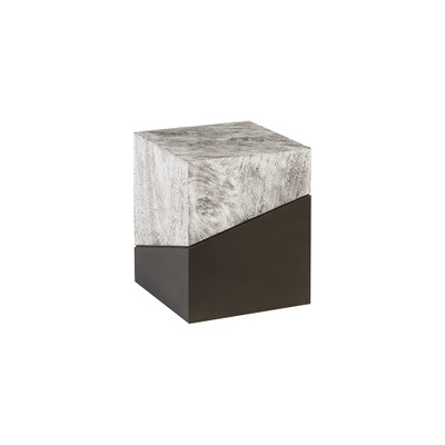 Phillips Collection Geometry Stool - Gray Stone