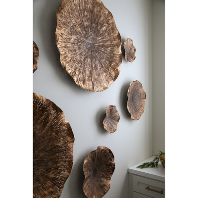 Phillips Collection Lotus Wall Art - Copper - Black - SM