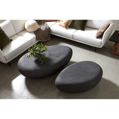 Phillips Collection River Stone Coffee Table - Charcoal Stone - Small