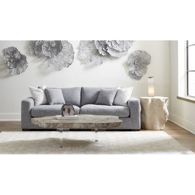 Phillips Collection Floating Coffee Table on Acrylic Legs - Gray Stone - Size Varies
