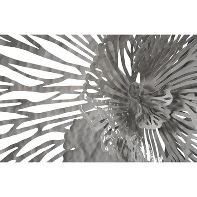 Phillips Collection Flower Wall Art - Medium - Gray - Metal