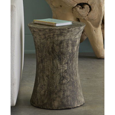 Phillips Collection Drum Stool - Mango Wood - Gray Stone (Closeout)