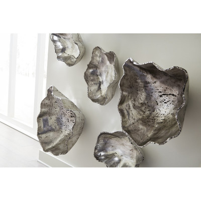 Phillips Collection Cast Onyx Wall Bowl - Silver - LG