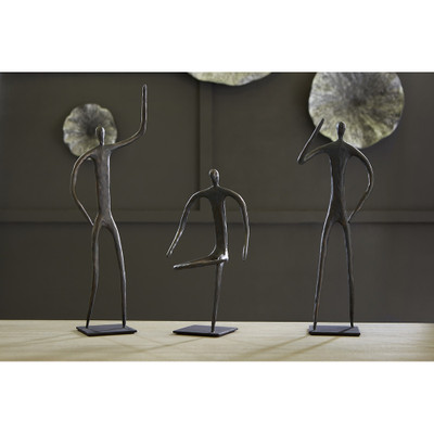 Phillips Collection Abstract Figure on Metal Base - Bronze Finish - Leg Folded