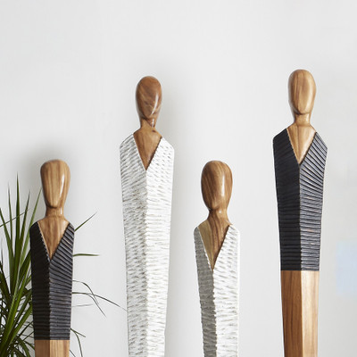 Phillips Collection Vested Male Sculpture - Large - Chamcha - Natural - Black - Copper