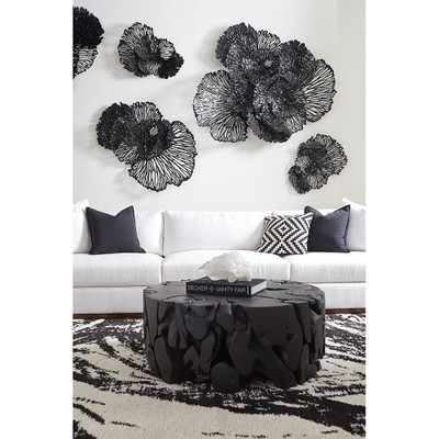 Phillips Collection Flower Wall Art - Medium - Black - Metal