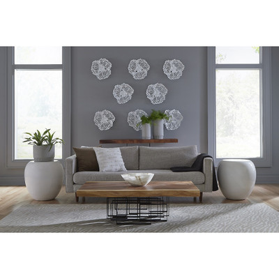 Phillips Collection Flower Wall Art - Extra Small - White - Metal