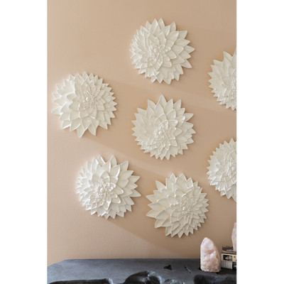 Phillips Collection Dahlia Flower Wall Art - Gel Coat White (Closeout)