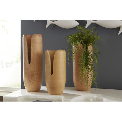 Phillips Collection Interval Wood Vase - Natural - Small
