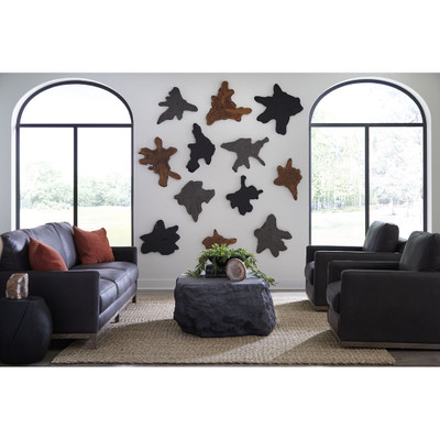 Phillips Collection Freeform Teak Wall Slice - MD - Dark Gray