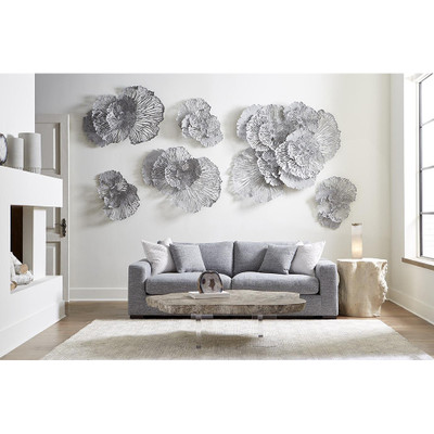 Phillips Collection Flower Wall Art - Large - Gray - Metal