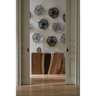 Phillips Collection Flower Wall Art - Extra Small - Black - Metal