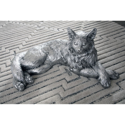 Phillips Collection Cat Sculpture - Silver Leaf