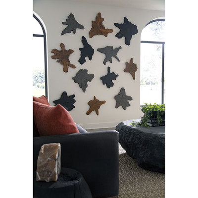 Phillips Collection Freeform Teak Wall Slice - MD - Black