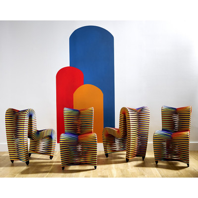 Phillips Collection Seat Belt Dining Chair - Rainbow - Pride (Closeout)