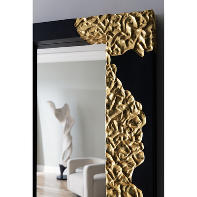 Phillips Collection Mercury Mirror - Rectangle - Black - Gold Leaf