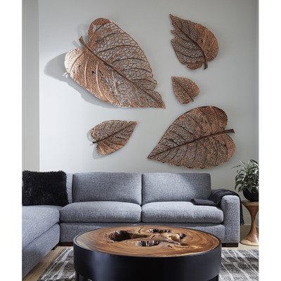 Phillips Collection Birch Leaf Wall Art - Copper - XS