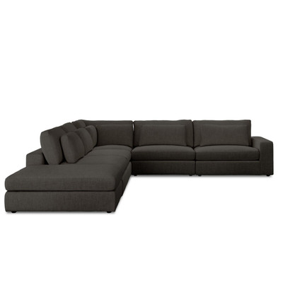 Four Hands Bloor 5 - Piece Sectional - Raf Sofa W/ Ottoman - Landale Charcoal