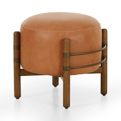 Four Hands Enfield Ottoman - Palermo Cognac