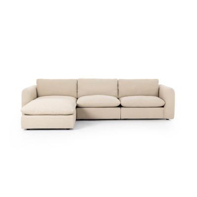 Four Hands Ingel 3 - Piece Sectional - W/ Ottoman - Antwerp Taupe