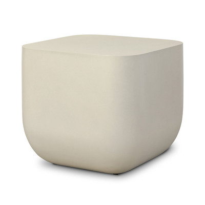 Four Hands Ivan Square End Table - White Concrete