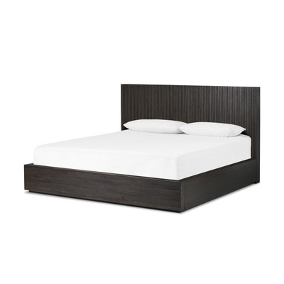 Four Hands Leo King Bed - Smoked Black