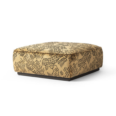Four Hands Sinclair Square Ottoman - 36" - Balkan Ochre (Closeout)
