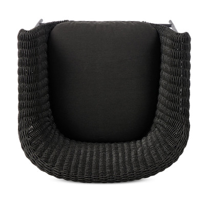 Four Hands Suerte Outdoor Bar Stool - Faux Black Hyacinth