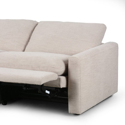 Four Hands Tillery Power Recliner 3 - Piece Sectional - Laken Stone - 111"