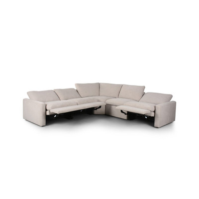Four Hands Tillery Power Recliner 5 - Piece Sectional - Laken Stone