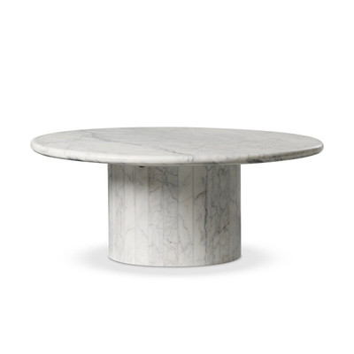 Four Hands Stuart Nesting Coffee Table - White Calacatta Marble - Large