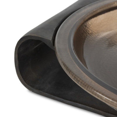 Four Hands Runa Bowl - Smoked Brown Cast Glass