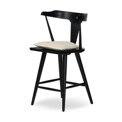 Four Hands Ripley Counter Stool - Black Oak - Antwerp Natural